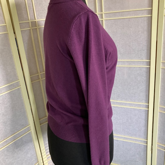 Time and Tru Purple Cardigan Fitted Knit Sweater - Picture 8 of 10